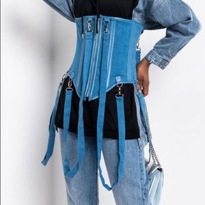 AKIRA DENIM BANDIT CORSET
